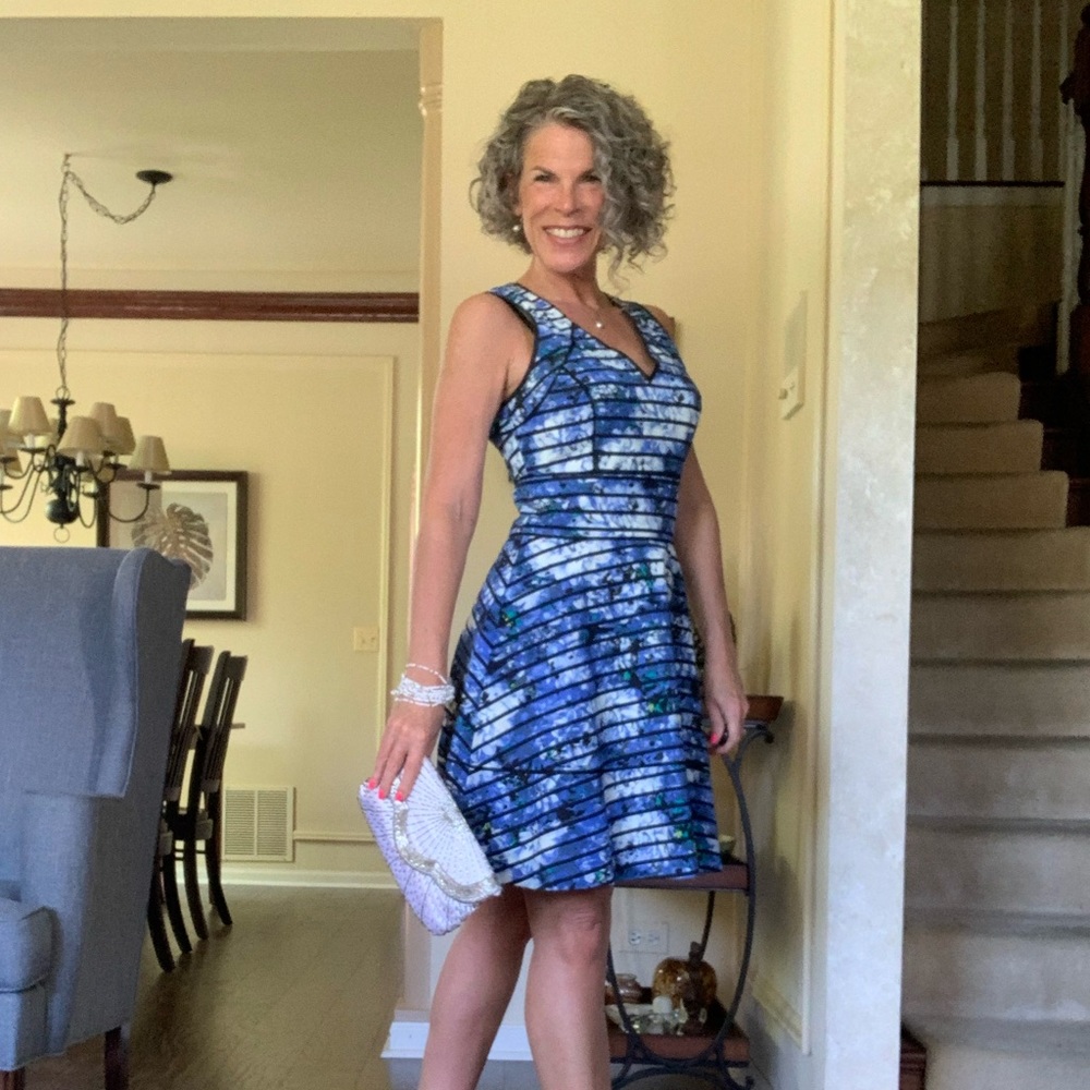 Banana Republic NWOT blue/white floral dress